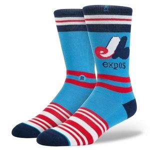 STANCE Men's MLB Montreal Expos Blue Crew Socks